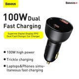  Tẩu sạc công suất cao Superme Digital Display PPS Dual Quick Charger Car Charger (100W, 12V đến 24V) 