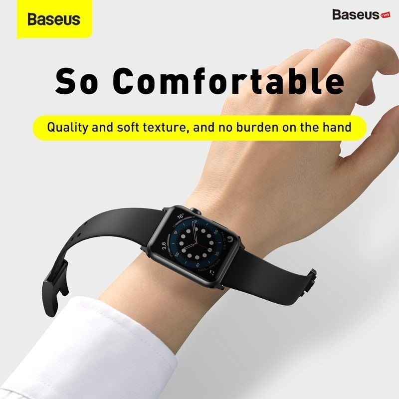  Dây đeo cao cấp Baseus Slip-Thru Watch Band dùng cho Apple Watch Series 3/4/5/6/SE (Khoá chống giật thông minh) 