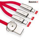  Cáp sạc và truyền dữ liệu tốc độ cao Baseus Rapid Series 3-in-1 LV468 (USB Type A to USB Type C/Micro USB/Lightning  Fast Charging & Sync Data Cable) 