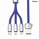  Cáp 3 trong 1 tiện dụng Baseus Rapid Series 3-in-1 cable 1.2m (Lightning - Micro - Type C, 3A, 1.2m) 