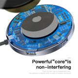  Hub chuyển Type C sang USB tích hợp sạc nhanh không dây Baseus Circular Mirror Wireless Charger 6 in 1 HUB (Type-C to USB 3.0*1+USB2.0*3/Type-C PD/4K HD) 