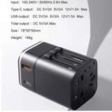  Bộ sạc nhanh du lịch đa năng Baseus Removable 2 in 1 Universal Travel Adapter PPS Quick Charger Edition(18W, Type C PD 3.0/ USB Quick charge 3.0, US/UK/EU/AU/CN) 