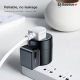  Bộ sạc chân cắm xoay đa năng Baseus Rotation Type Universal 2 Port USB 2.4A (US/ UK/ EU/ AU, Universal USB Travel Charger/ Adapter) 