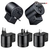  Bộ sạc chân cắm xoay đa năng Baseus Rotation Type Universal 2 Port USB 2.4A (US/ UK/ EU/ AU, Universal USB Travel Charger/ Adapter) 