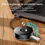  Bộ HUB chuyển đổi Type C sang USB 3.0 Baseus Round Box HUB (4 Port USB, Support Hard Disk) 