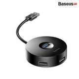  Bộ HUB chuyển đổi Type C sang USB 3.0 Baseus Round Box HUB (4 Port USB, Support Hard Disk) 