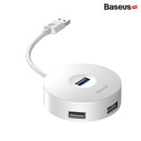  Bộ HUB chuyển đổi Type C sang USB 3.0 Baseus Round Box HUB (4 Port USB, Support Hard Disk) 