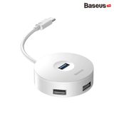  Bộ HUB chuyển đổi Type C sang USB 3.0 Baseus Round Box HUB (4 Port USB, Support Hard Disk) 