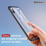  Ốp lưng kính cường lực viền Silicone chống sốc Baseus See-through Glass Case cho iphone X (Tempered Glass + Soft Silicone ) 