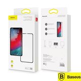  Kính cường lực 3D, 5 lớp chống trầy dùng cho iPhone 11/Pro/Pro Max Baseus Full-Screen and Full-glass Tempered Glass (0.3mm, full kính, full viền, Bộ 2 cái + Khung cố định hỗ trợ dán) 