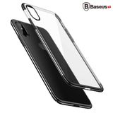  Ốp lưng trong suốt viền si màu Baseus Glitter Case LV237 cho iPhone X (Ultra Thin Luxury Plating Plastic Case) 