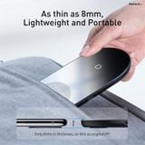  Đế sạc nhanh không dây Baseus Simple 2 in 1 Wireless Charger 15W cho iPhone và Airpods (15W, Wireless Quick charger) 