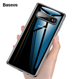  Ốp lưng Silicone trong suốt chống va đập Baseus Simple Case cho Samsung Galaxy S10/S10 Plus (Ultra Slim Transparent Soft TPU Silicone) 