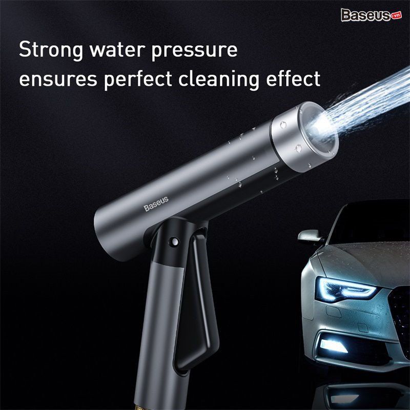  Bộ dây và vòi tăng áp lực nước dùng rửa xe, tưới cây Baseus Simple Life Car Wash Spray Nozzle 