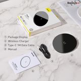  Đế sạc nhanh không dây 15W Baseus Simple Wireless Charger cho iPhone/Samsung/Xiaomi/ Huawei (15W,  2020 Upgraded Version Wireless Quick charger) 