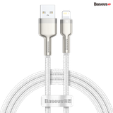  Cáp sạc nhanh, siêu bền Baseus Cafule Metal Series Lightning dùng cho iPhone/iPad (2.4A, USB A to Lightning Fast charge Cable) 