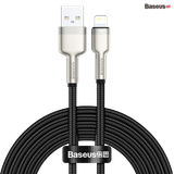  Cáp sạc nhanh, siêu bền Baseus Cafule Metal Series Lightning dùng cho iPhone/iPad (2.4A, USB A to Lightning Fast charge Cable) 