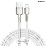  Cáp sạc nhanh, siêu bền Baseus Cafule Metal Series Lightning dùng cho iPhone/iPad (2.4A, USB A to Lightning Fast charge Cable) 