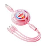  Cáp Sạc Nhanh 3-In-1 ROCK Doraemon USB TO L+M+C Retractable Cable (3.5A, 1.1M) 