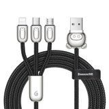  Cáp sạc và truyền dữ liệu tốc độ cao Baseus Three Little Pigs 3-in-1 USB Cable (USB Type A to USB Type C/Micro USB/Lightning 3.5A Fast Charging & Sync Data Cable) 