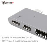  Bộ Hub chuyển đổi 5 trong 1 dành cho Macbook Pro (Thunderbolt 3 / Dual Type C to USB 3.0 / HDMI / Type C Female HUB Converter) 