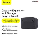  Túi phụ kiện vải dù chống thấm nước Baseus Track Series Extra (Waterproof/Dirt-resistant, Double Case, Digital Device Storage Bag) 