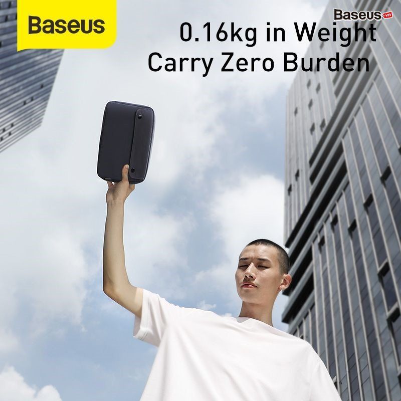  Túi phụ kiện vải dù chống thấm nước Baseus Track Series Extra (Waterproof/Dirt-resistant, Double Case, Digital Device Storage Bag) 