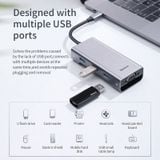  Hub chuyển đa năng Baseus Square Desk Type-C Multi-functional HUB ( Type-C to USB3.0x3 + Type-C (PD)+TF/SD + HDMI 4K + VGA  / RJ-45 LAN) 