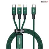  Cáp sạc 3 đầu Baseus Rapid Series 3-in-1 PD 20W (Type C to Type C/Lightning/Micro USB, Fast Charging & Data Cable) 