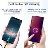  Cáp sạc nhanh, truyền dữ liệu tốc độ cao Baseus Double Fast Charging Type C cho Samsung/ Xiaomi/ Huawei/ Oppo/Nokia ( 5A, Quick charge 3.0, Siêu bền) 