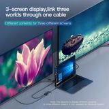  Hub chuyển Baseus Enjoy Series Type C to Dual HDMI 4K+Type C PD intelligent HUB adapter Grey cho Smartphone/ iPad Pro 2018/ Macbook 