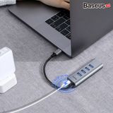  Hub chuyển Baseus Enjoy Series Type C to 4 Port USB 3.0 + Type C PD (intelligent HUB Adapter) 