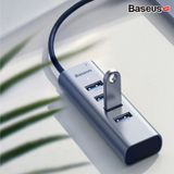  Hub chuyển Baseus Enjoy Series Type C to 4 Port USB 3.0 + Type C PD (intelligent HUB Adapter) 