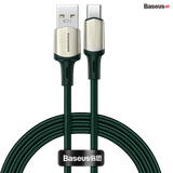  Cáp sạc nhanh, siêu bền Baseus Cafule Type C VOOC Cable cho OPPO/Samsung/Huawei/ Xiaomi (5A, VOOC Officially Authorized Quick Charge, Nylon Braided + Zinc Alloy Cable) 