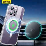  Đế Giữ Điện Thoại Tích Hợp Nam Châm Baseus CW01 Magnetic Wireless Charging Car Mount Air Vent Version Sạc Không Dây 15W (Magsafe Wireless Quick Charger and Holder for Car) 