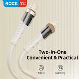  Cáp Sạc Nhanh 2 Đầu ROCK G20 Transparency Series 2-in-1 Fast Charge  Sync Cable 