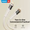  Cáp Sạc Nhanh 2 Đầu ROCK G20 Transparency Series 2-in-1 Fast Charge  Sync Cable 