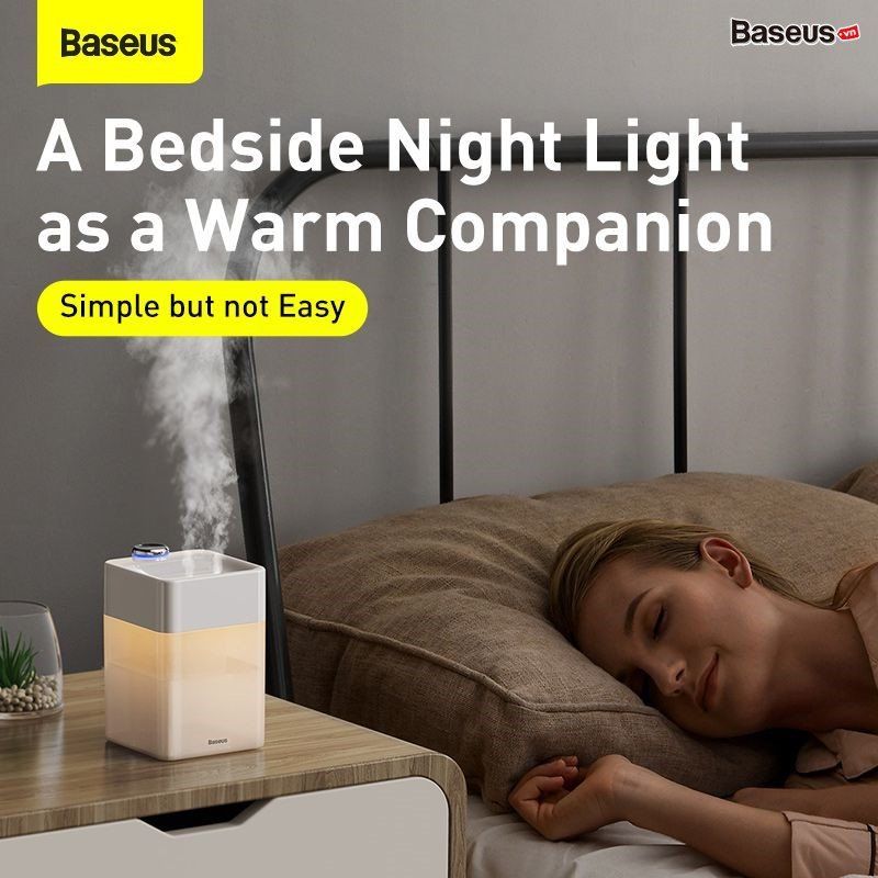  Máy phun sương tạo ẩm để bàn Baseus Time Magic Box Humidifier (550ml, 8 hours, Aromatherapy & Humidification) 
