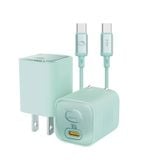  Combo Sạc Nhanh kèm Cáp C to C ROCK Crayon Shinchan Ice²Cube 30W (GaN Charger, Metal Braided Cable Bundle) 