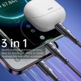  Cáp Sạc Nhanh Đa Năng USB to L+M+C ROCK Touch Series 100W/3.5A (1.2m) 