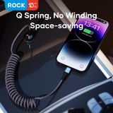  Cáp Sạc Nhanh C to Lightning ROCK Spring Coil 20W (1.5M, 3A, Nylon Braided) 