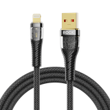  Cáp Sạc Nhanh USB to Lightning ROCK Z21 Transparency Series 2.4A (1.2m) 
