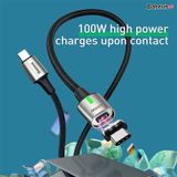  Cáp sạc từ C to C Baseus Zinc Magnetic Series 4 Cable Type-C 100W cho Smartphone/ Tablet/ iPad Pro/ Macbook (100W,20V/5A, E-maker Chip PD/QC3.0 Quick charge & Data Cable, Zinc Alloy) 