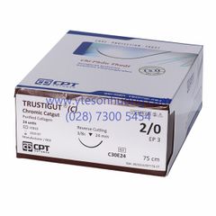 Chỉ phẫu thuật CPT Plain Catgut 2/0 N30A26 tan nhanh tự nhiên Trustigut
