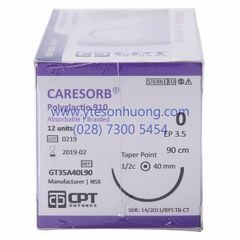 Chỉ phẫu thuật CPT Caresorb Polyglactin 910 số 0 GT35A40L90