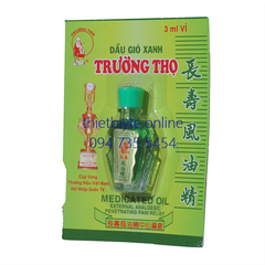 Dầu Gió Xanh Trường Thọ 3ml Vĩ