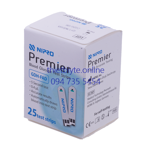 Que thử đường huyết Nipro Premier α