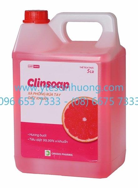 Xà phòng rửa tay diệt khuẩn Clinsoap Hương Bưởi (5 lít)