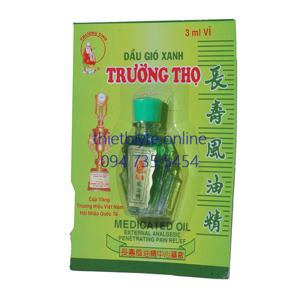 Dầu Gió Hương Thảo Trường Thọ 3ml