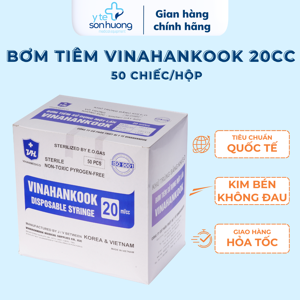 Bơm tiêm Vinahankook 20cc 23G x 1''